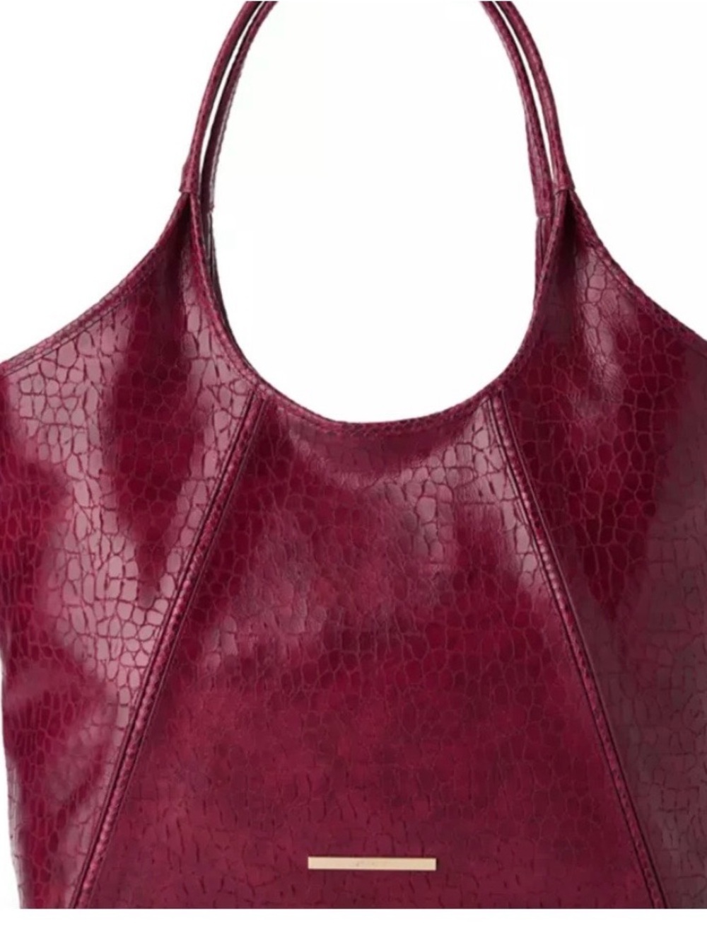 NWT Brahmin Iona Tote Cherry Lacquer Croc-Embossed